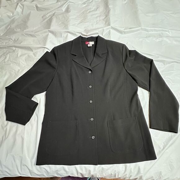 Vintage JM Collection Classic Black Women's Lightweight Jacket Blazer Size 10 - Picture 5 of 10